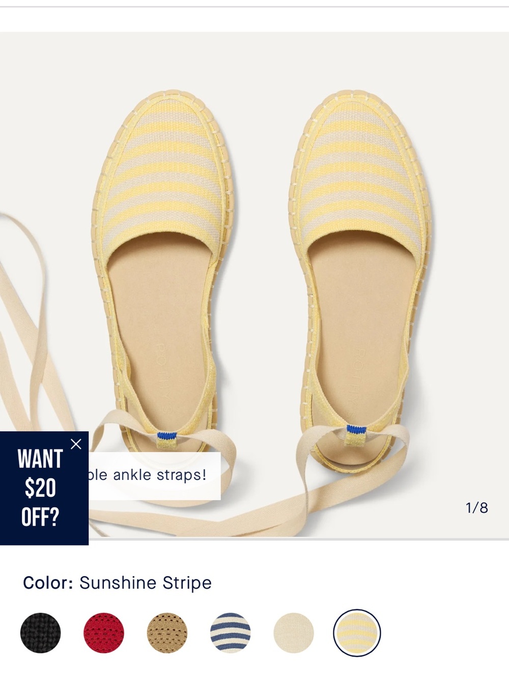 Rothy’s Sunshine Stripe Espadrille
